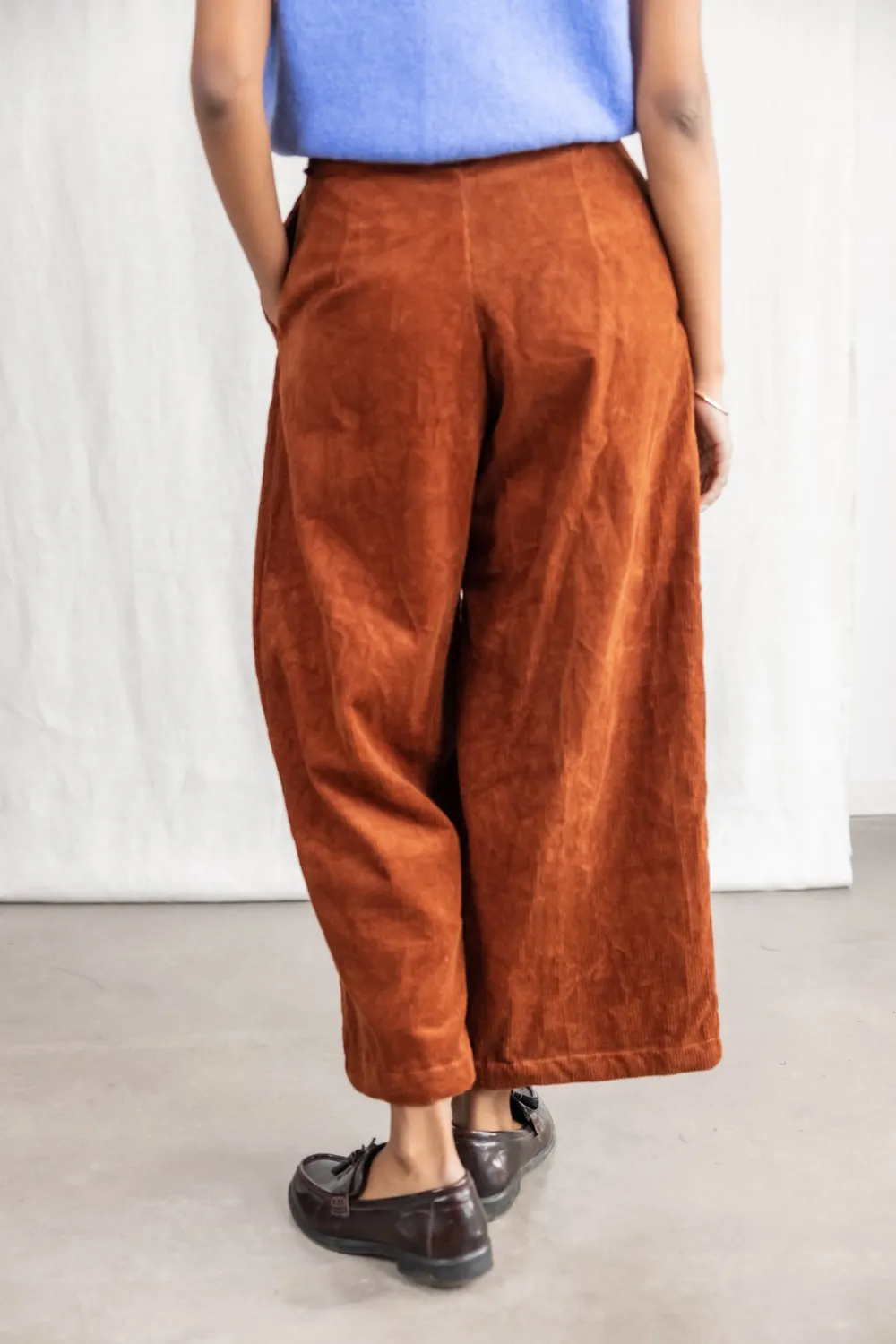 Jyoti Fair Works Awasi culottes velluto marrone