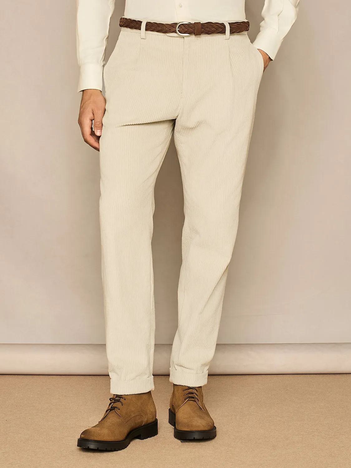 Paul Taylor Pantalone Wide Fit Velluto Ghiaccio