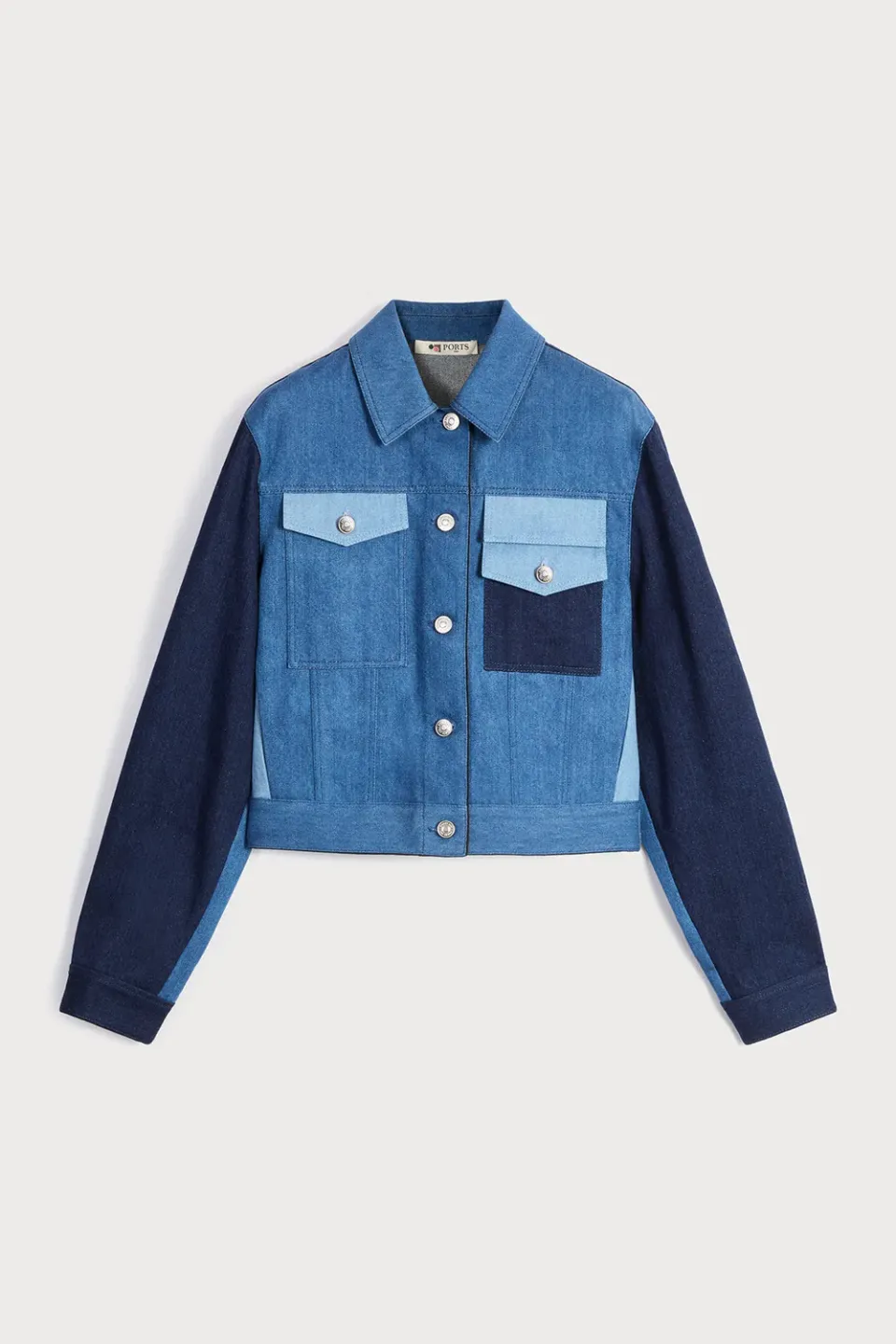 Ports 1961 Giacca Denim Tricolore blu mix