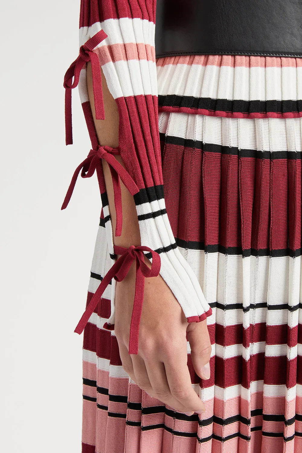 PORTS 1961 Amalfi Coast maglia bordeaux righe fiocco