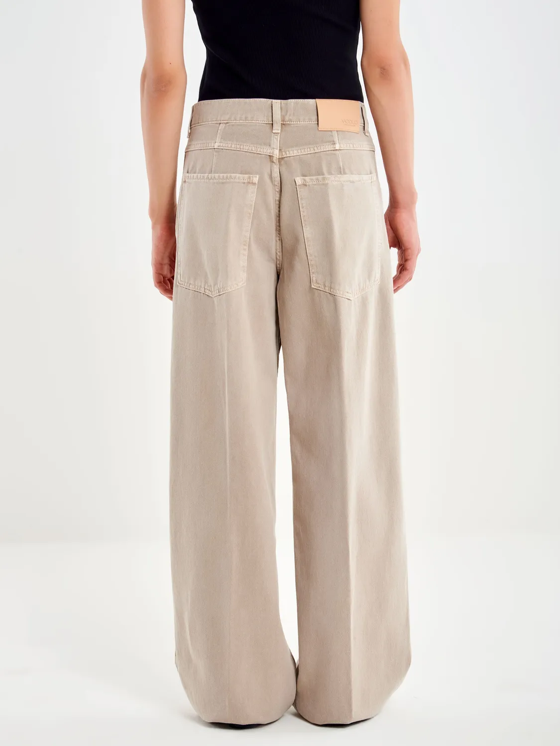 Vicolo Icon Mia Jeans Baggy Taupe Taglia S