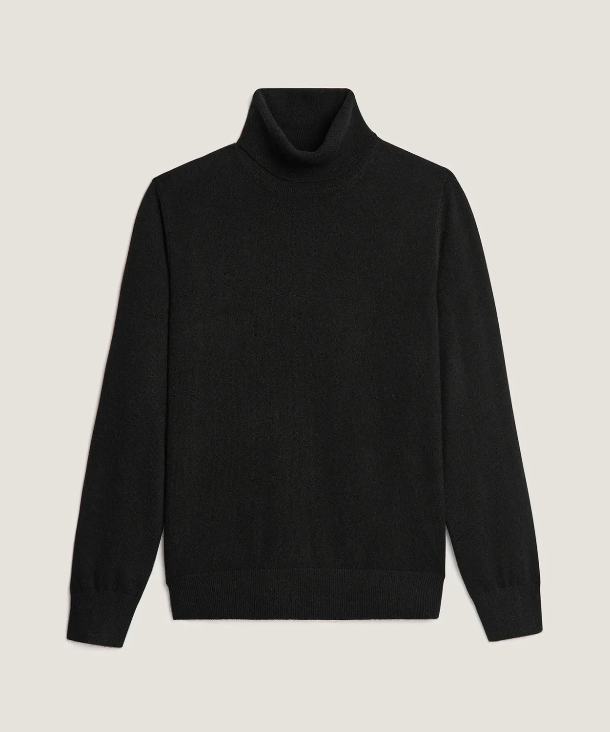 Rodier maglione dolcevita cashmere uomo nero 100%