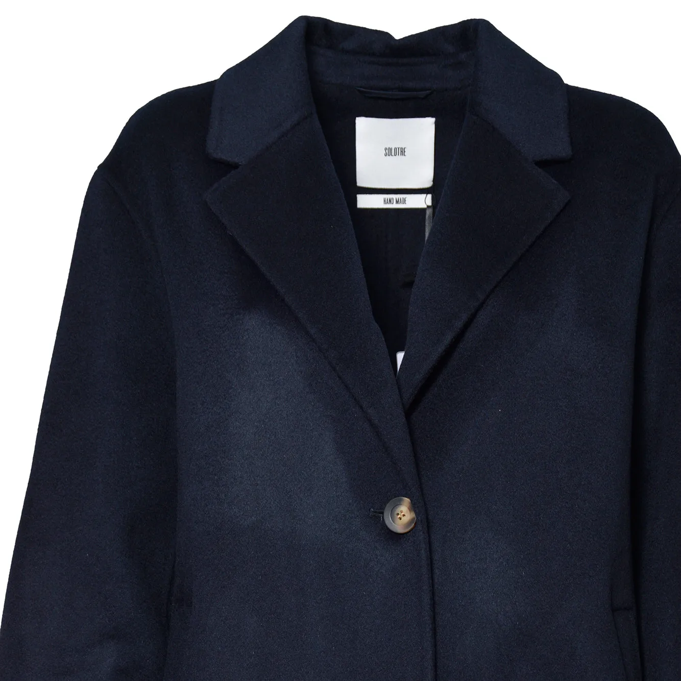 Solotre M1AC0007 cappotto donna blu notte invernale