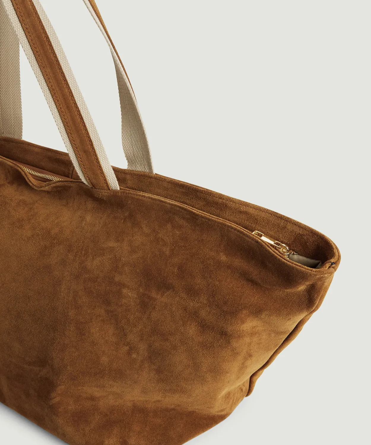 Rodier borsa tote grande Lou camoscio camel