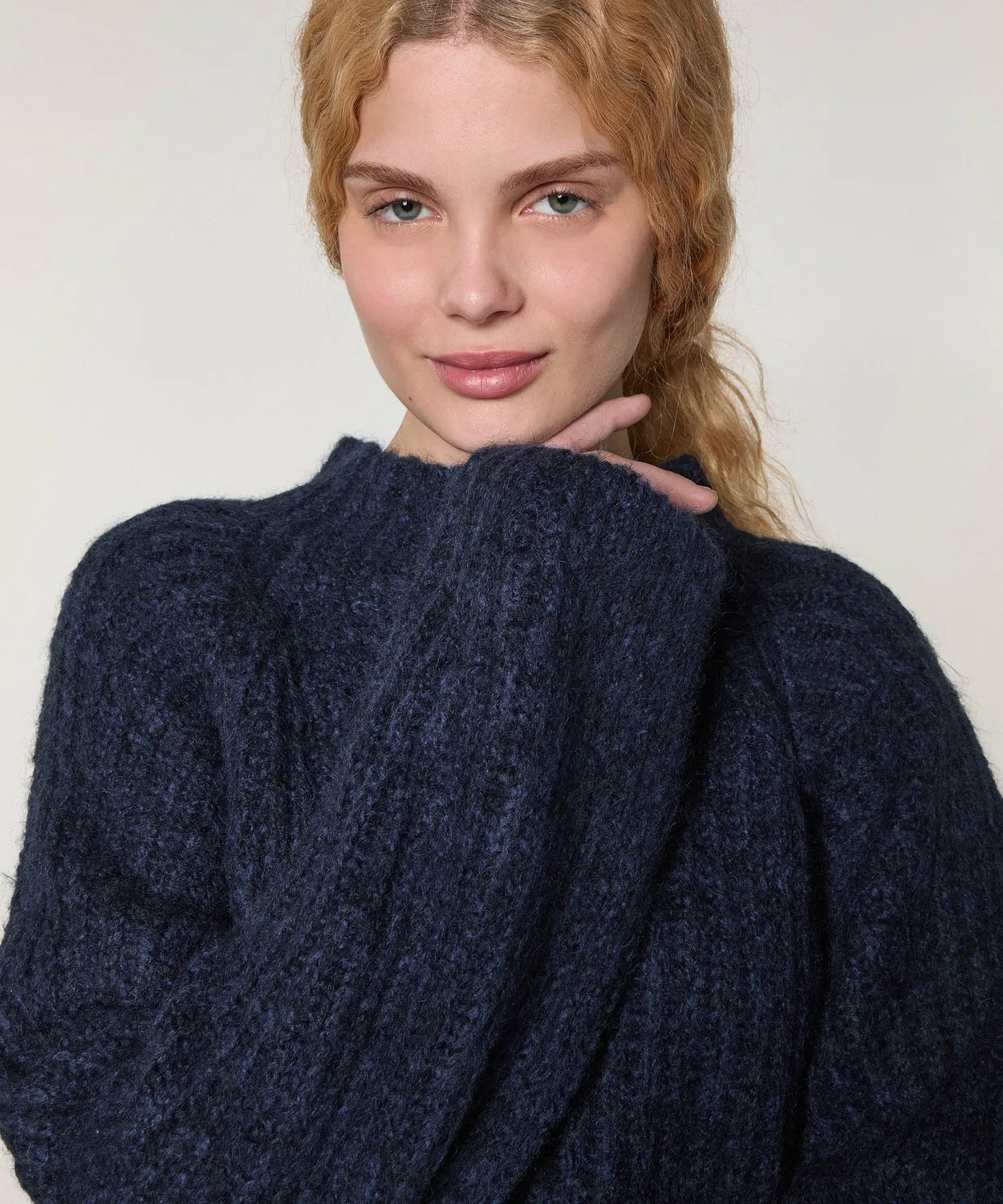 Rodier maglione oversize maglia grossa blu navy