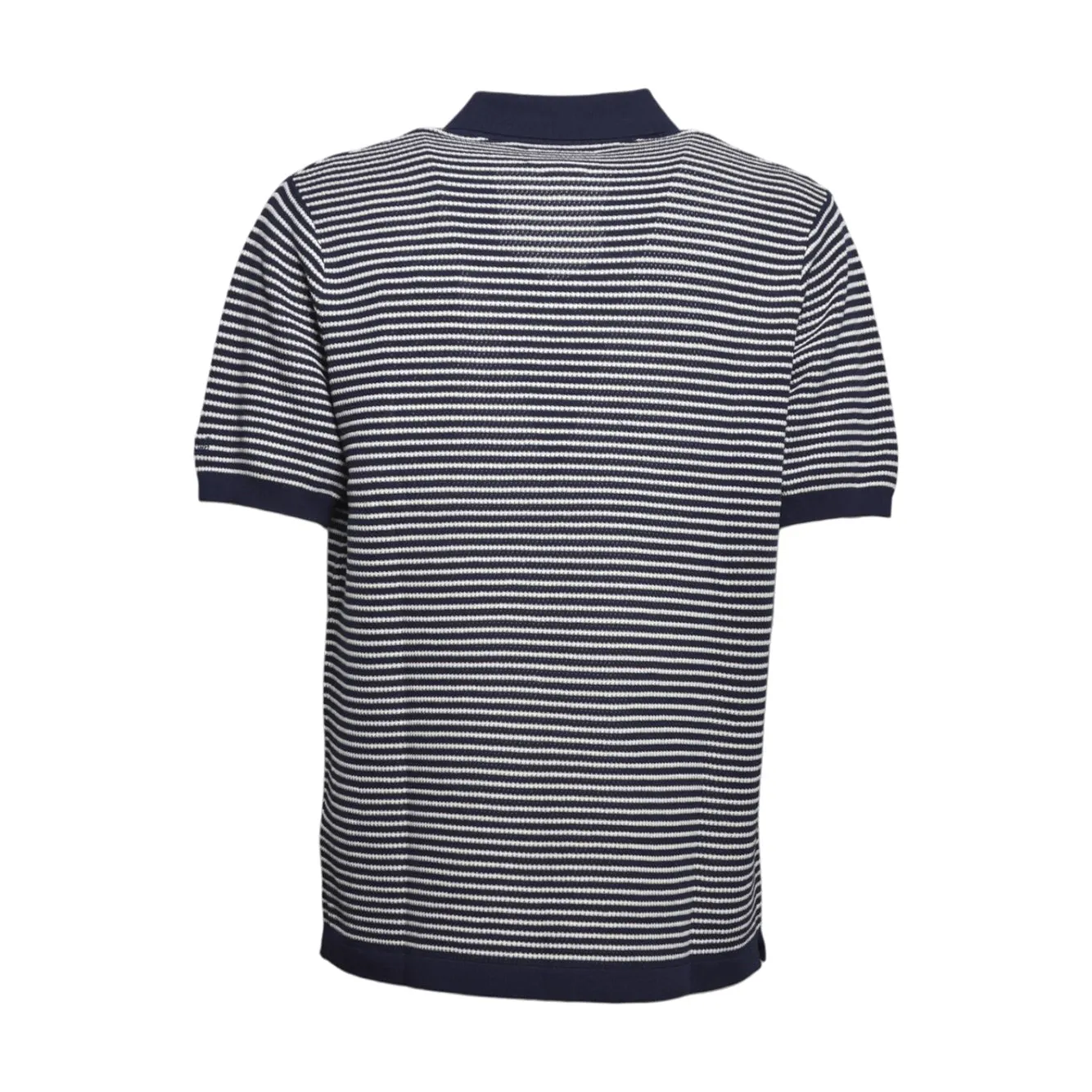 Saint Barth SLO0010 polo righe cotone blu maniche corte
