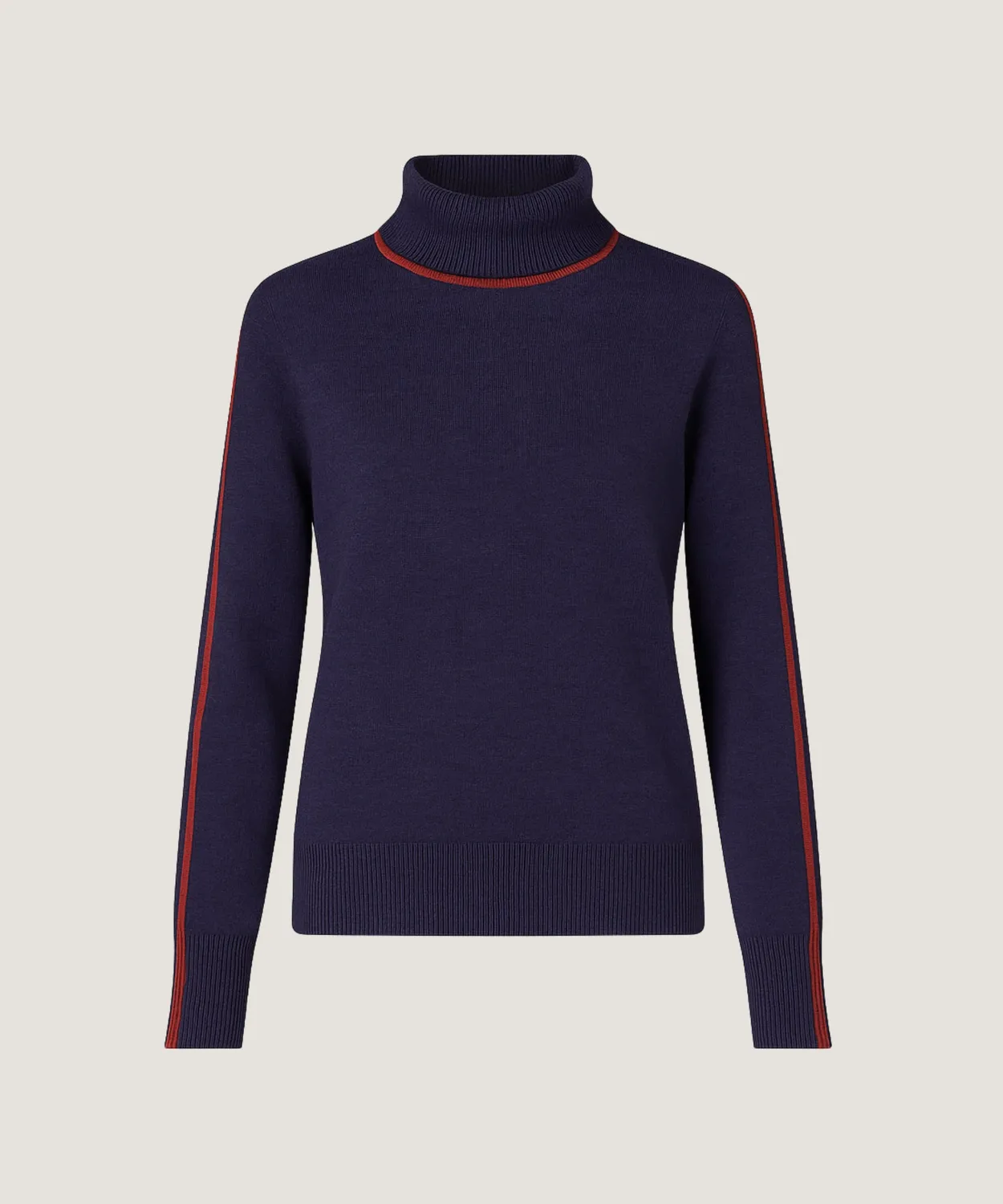 Rodier Bicolore maglione dolcevita denim blue righe