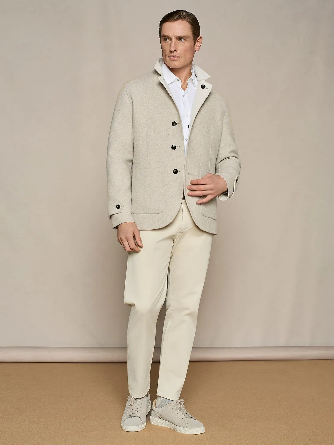 Paul Taylor camicia texana velluto bianco cotone