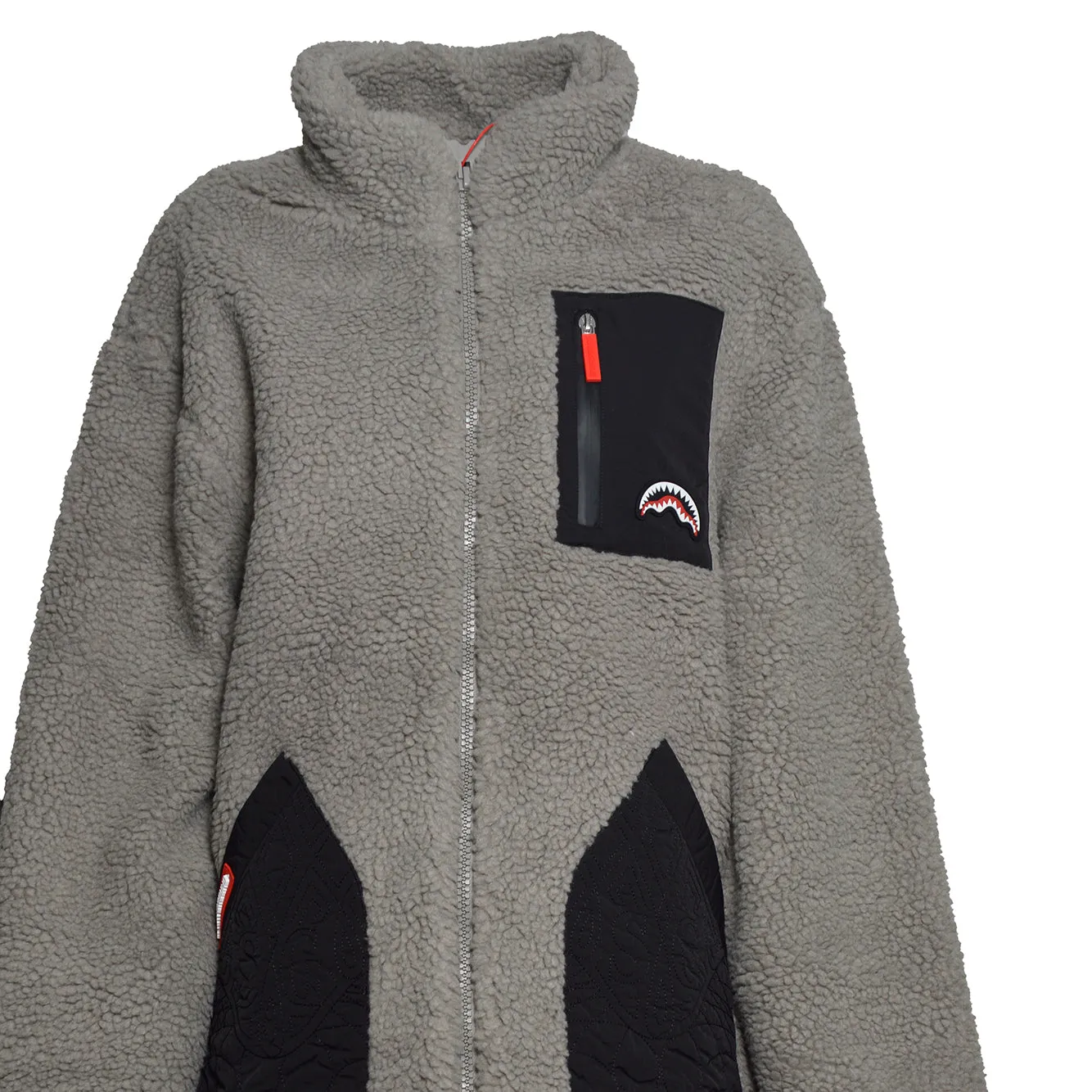 Sprayground SP982GREIGE Giubbotto Teddy Puffer Grigio