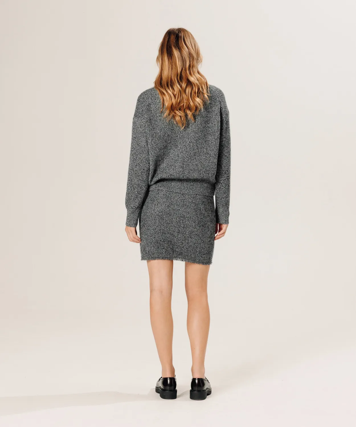 Rodier cardigan oversize lana cashmere grigio