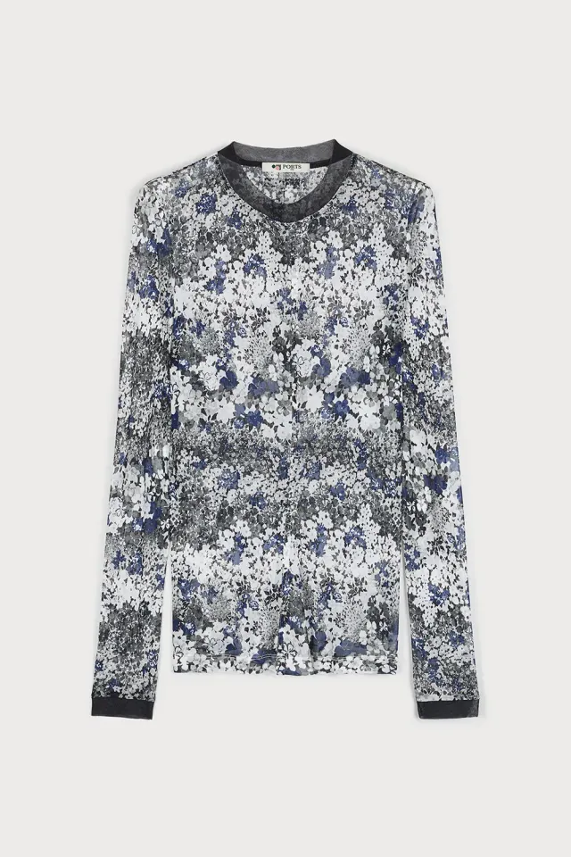 PORTS Floral Fusion Blouse camicia floreale navy black