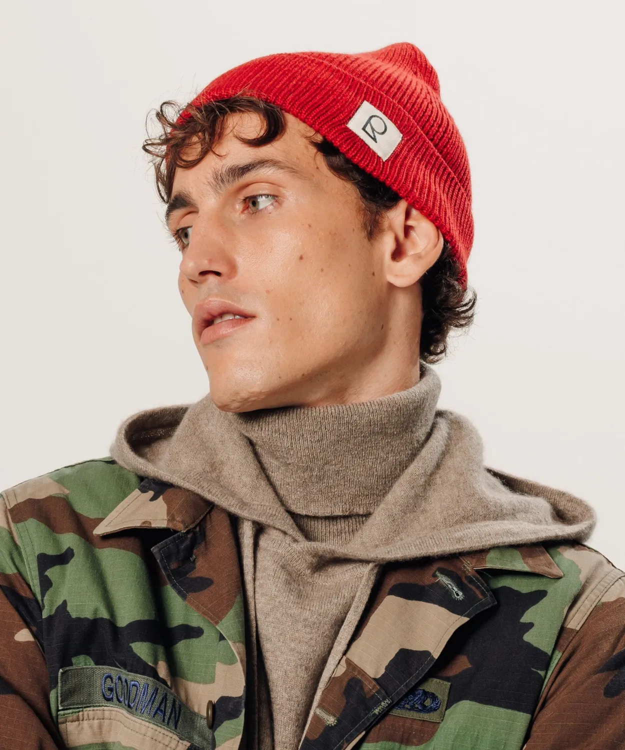 Rodier Cappello Lana Merino berretto rosso vermiglio