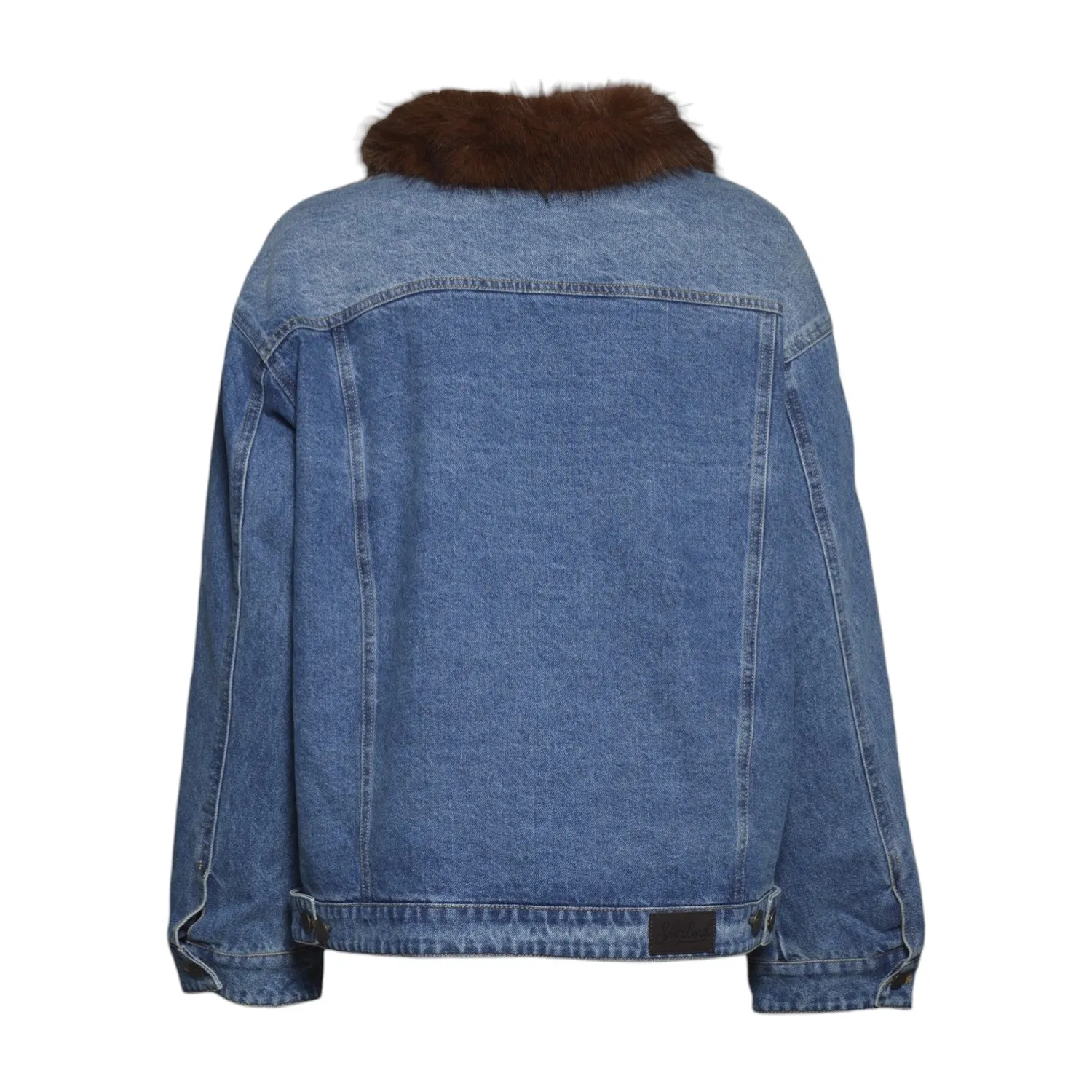 Saint Barth DLS0001 giubbotto jeans donna marrone