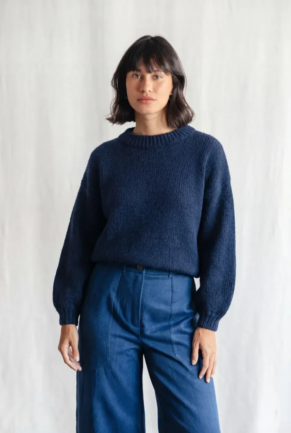Jyoti Lupuna maglione baby alpaca blu navy