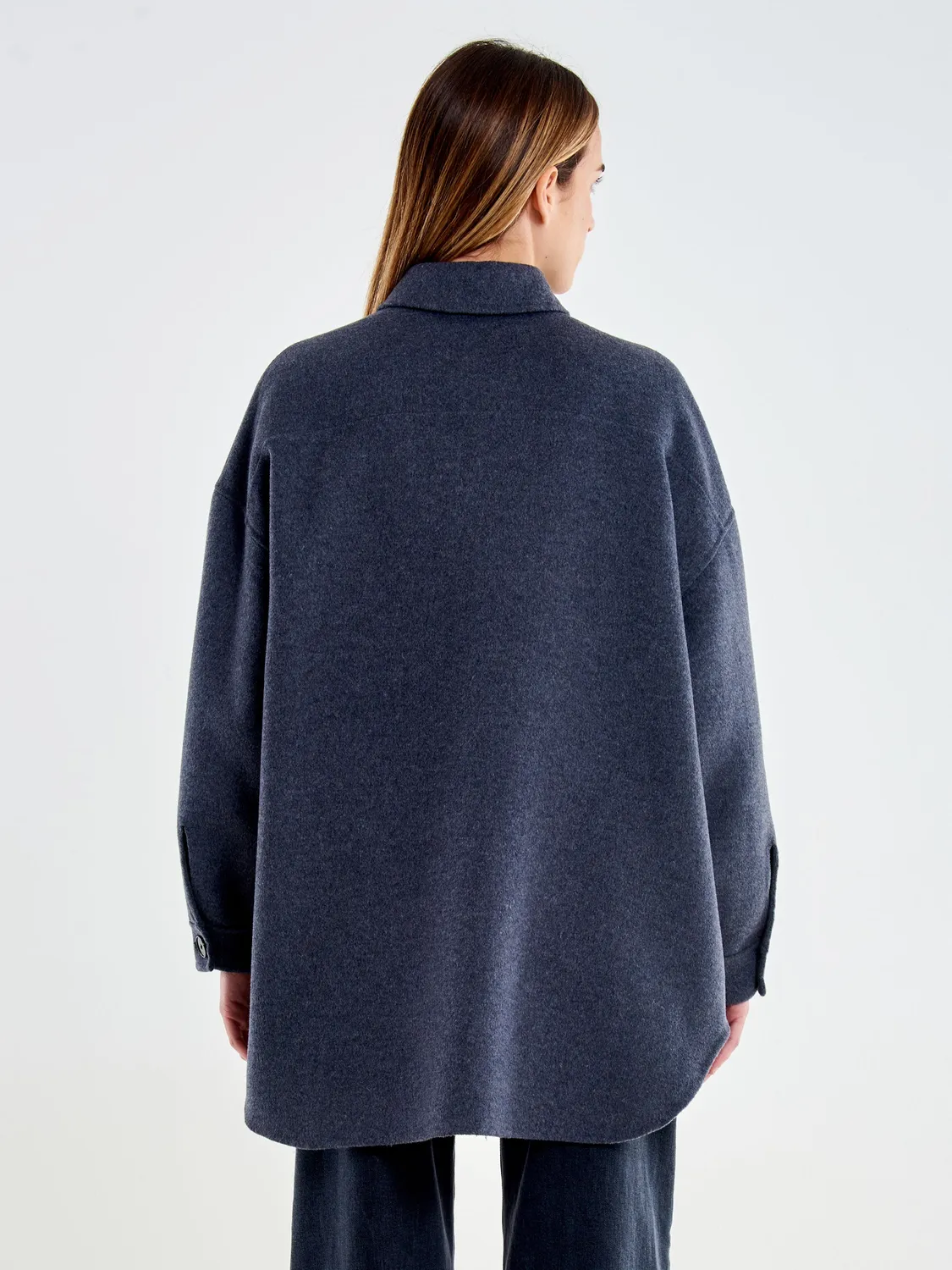 Vicolo Overshirt giacca camicia grigia