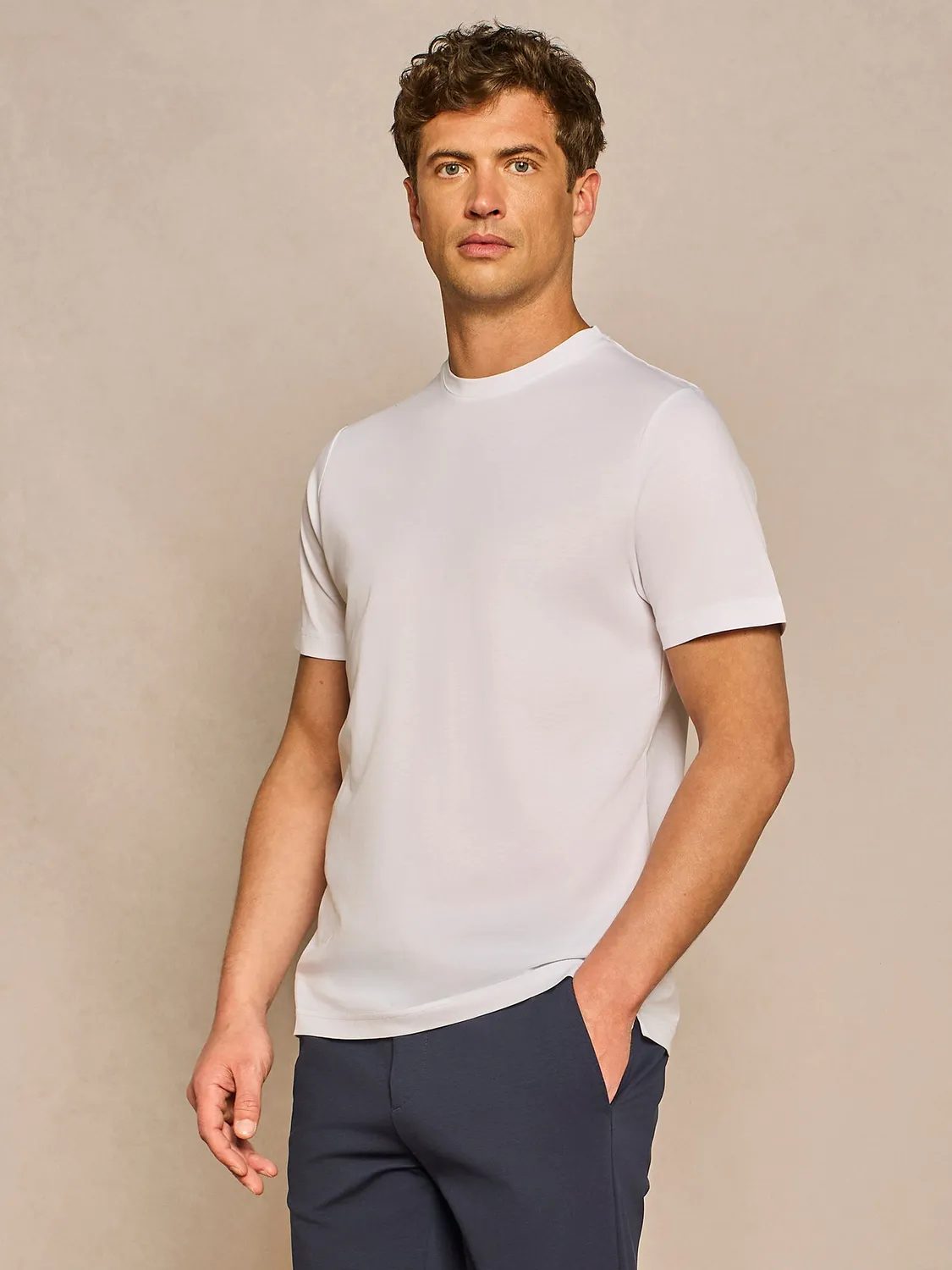 Paul Taylor t-shirt regular bianca fluid jersey leggera