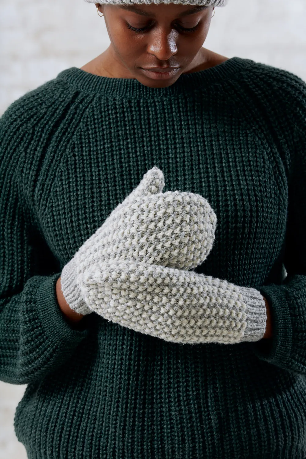 Jyoti Casma moffole baby alpaca grigio