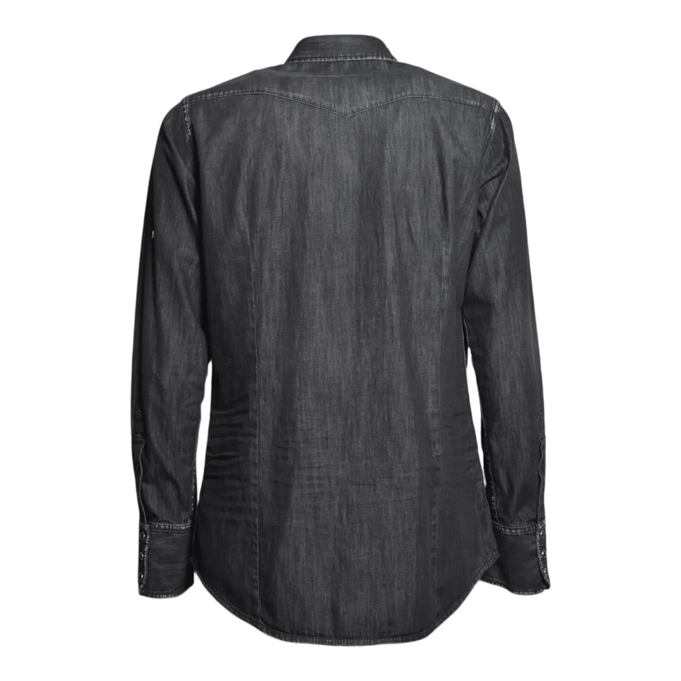 Dsquared2 S71DM0827 S30826 camicia jeans uomo denim nero cotone