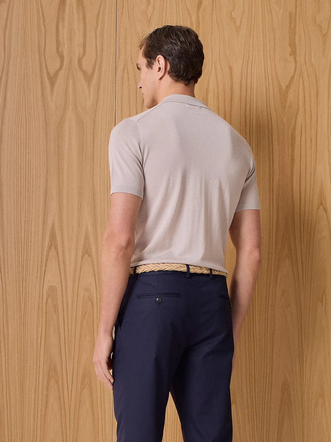 Paul Taylor Polo maglia seta cashmere beige