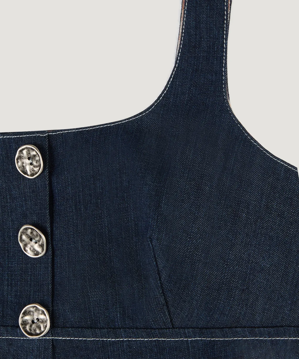 Rodier Bustier Denim Blu Denim Aderente