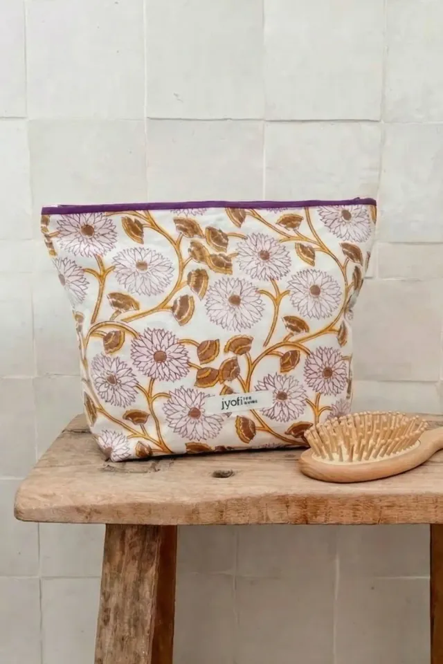 Jyoti Fair Works Nahaana beauty case cotone fiori