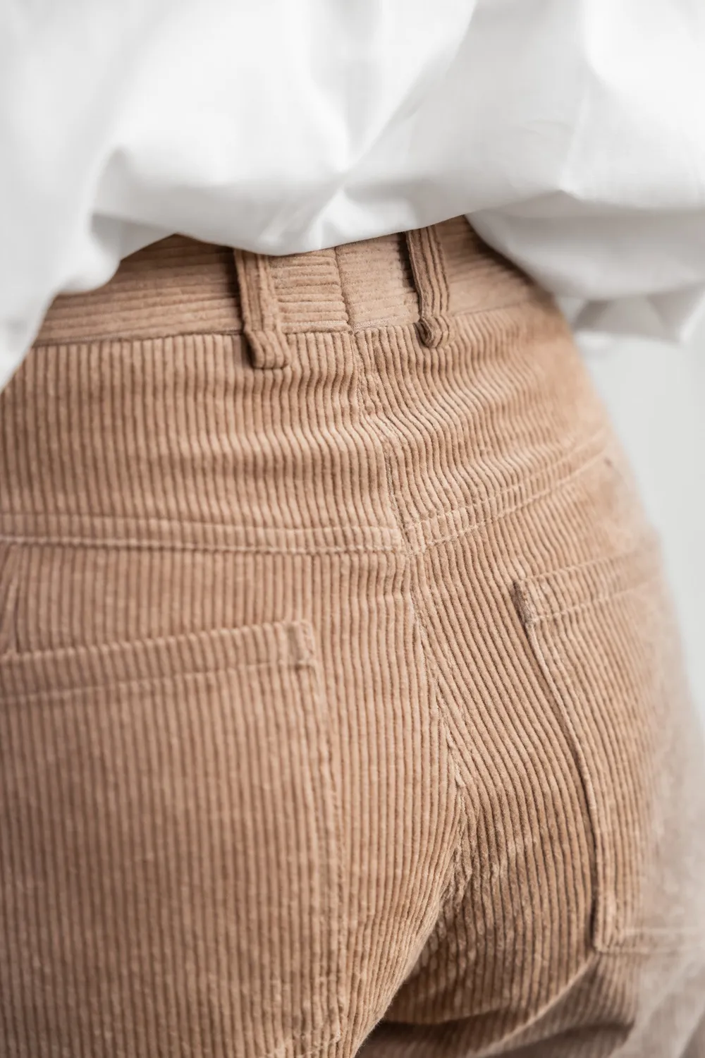 Jyoti Fair Works Palash pantaloni donna cappuccino velluto