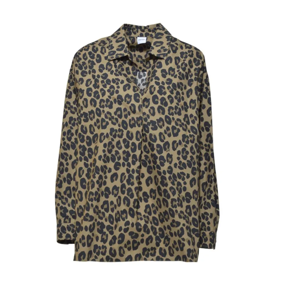 Aspesi G5418L109 camicia cotone animalier beige