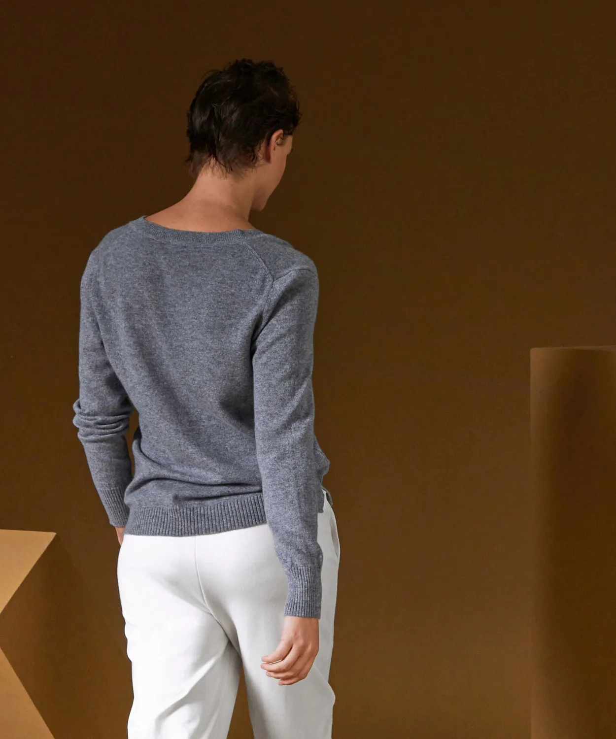 Rodier Maglia cashmere collo tunisino Grigio 38