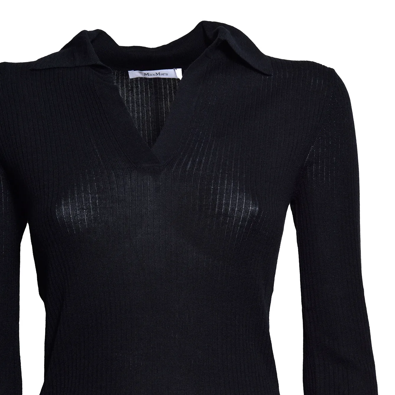 Max Mara Gergo cardigan seta cashmere blu notte S M L