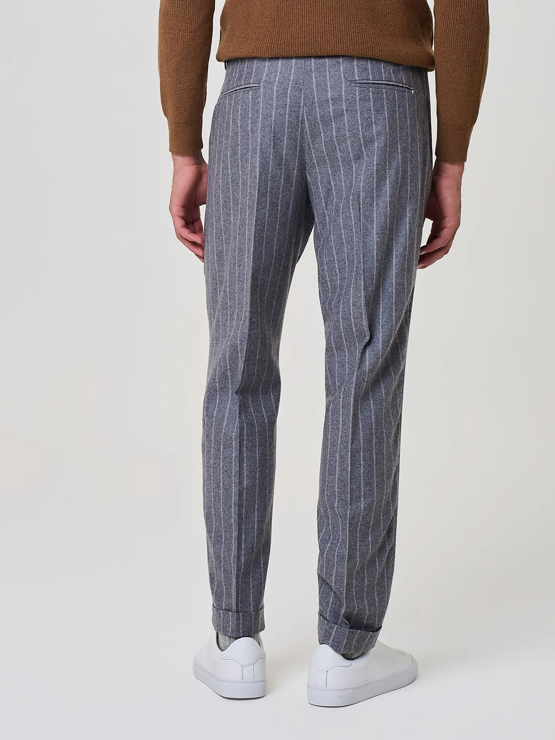 Paul Taylor Pantalone Misto Lana Gessato Grigio