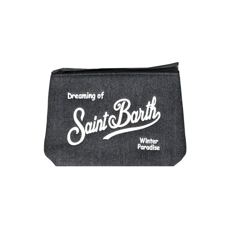 MC2 Saint Barth ALI0031 pochette denim nero taglia unica