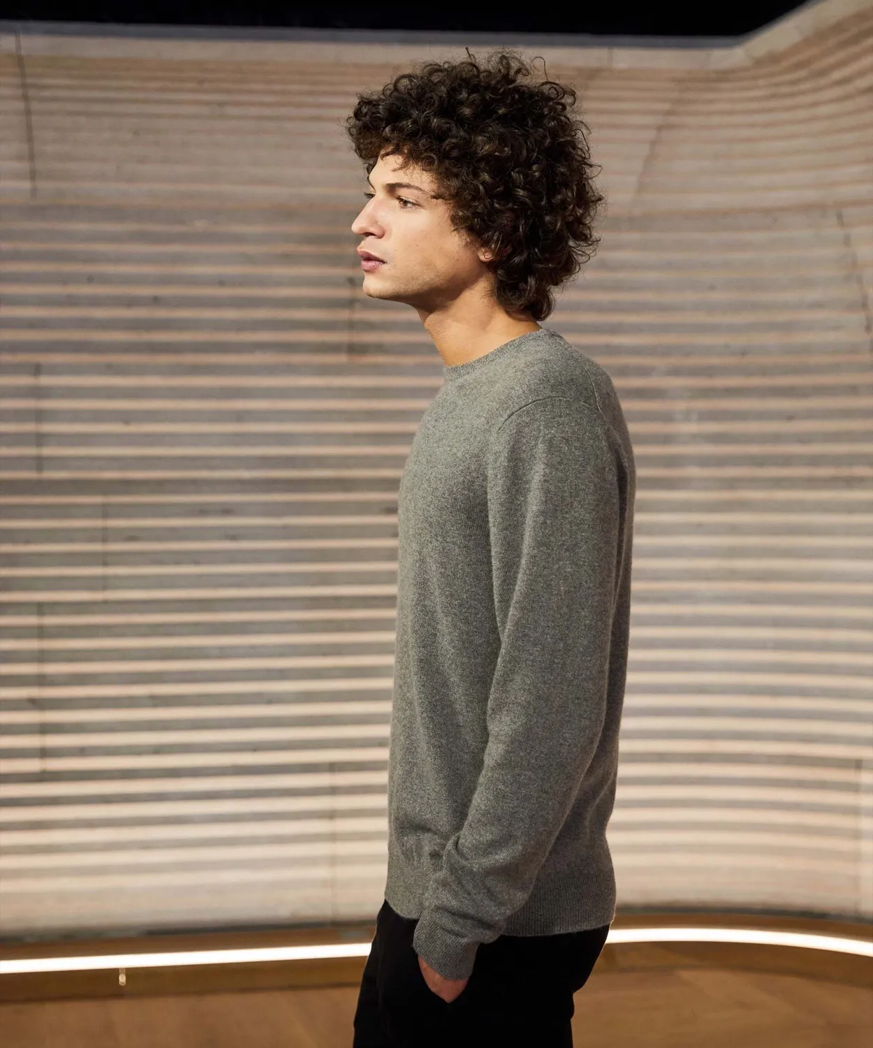 Rodier Maglia Girocollo Cashmere Uomo Tortora Morbido