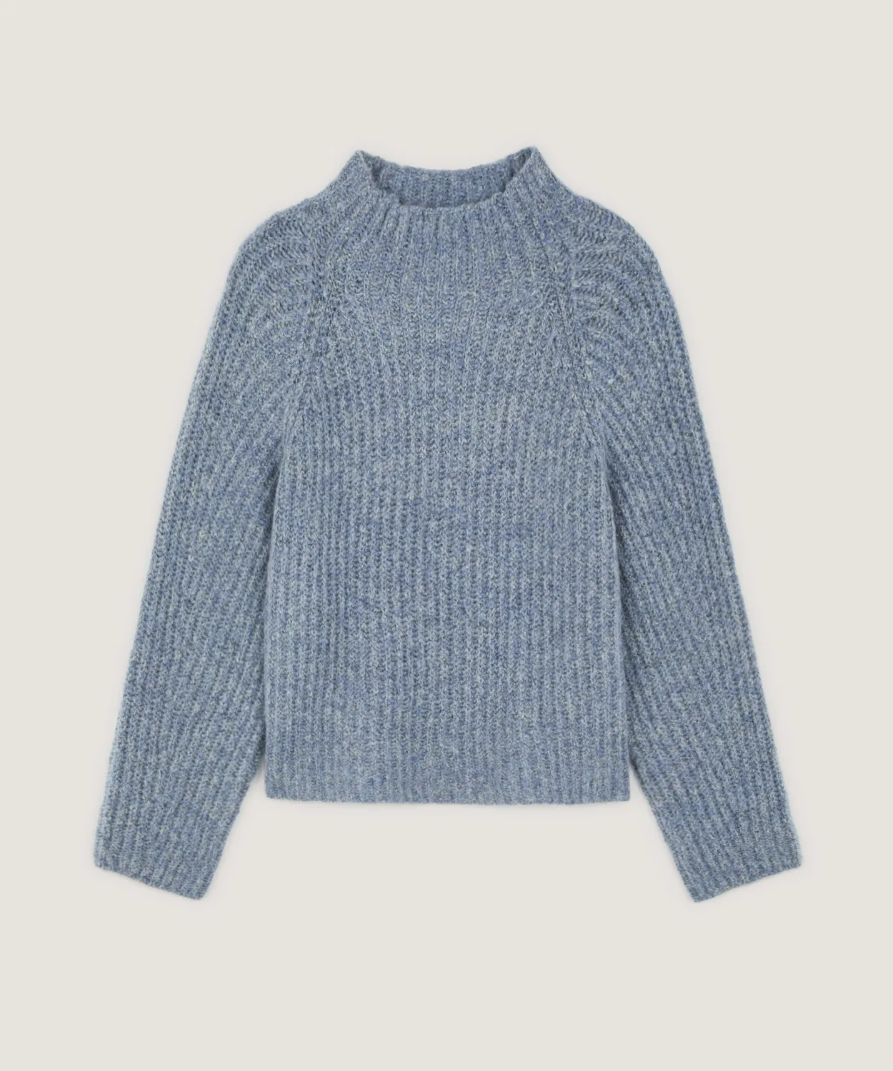 Rodier Maglione Oversize Blu Maglia Grossa Melange