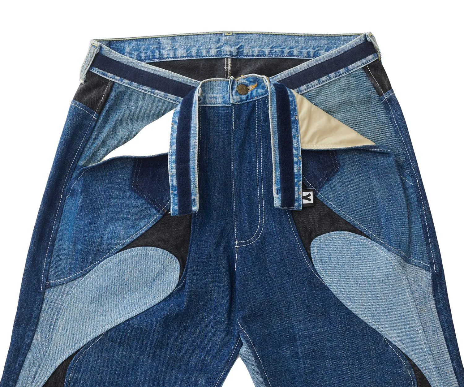 Marcello Pipitone Milano 1 jeans baggy nero blu riciclato