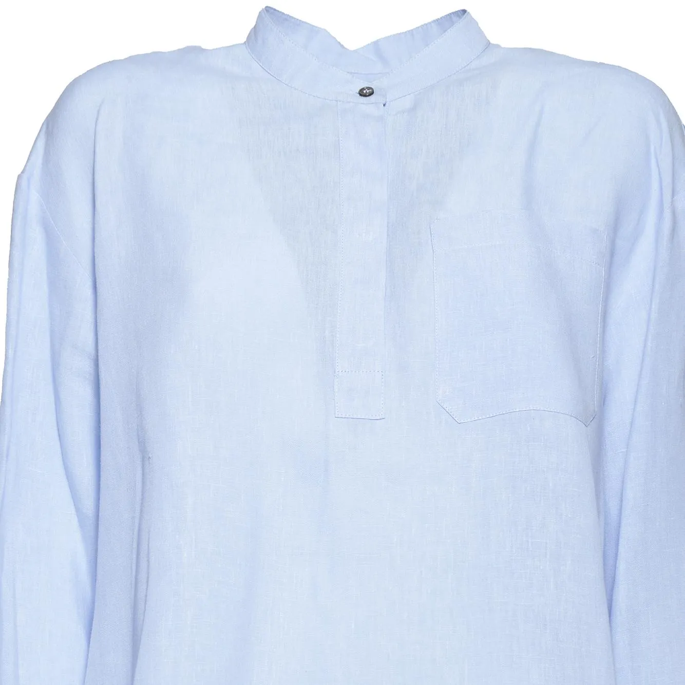 S Max Mara Cantico 2619111013600 camicia lino azzurra