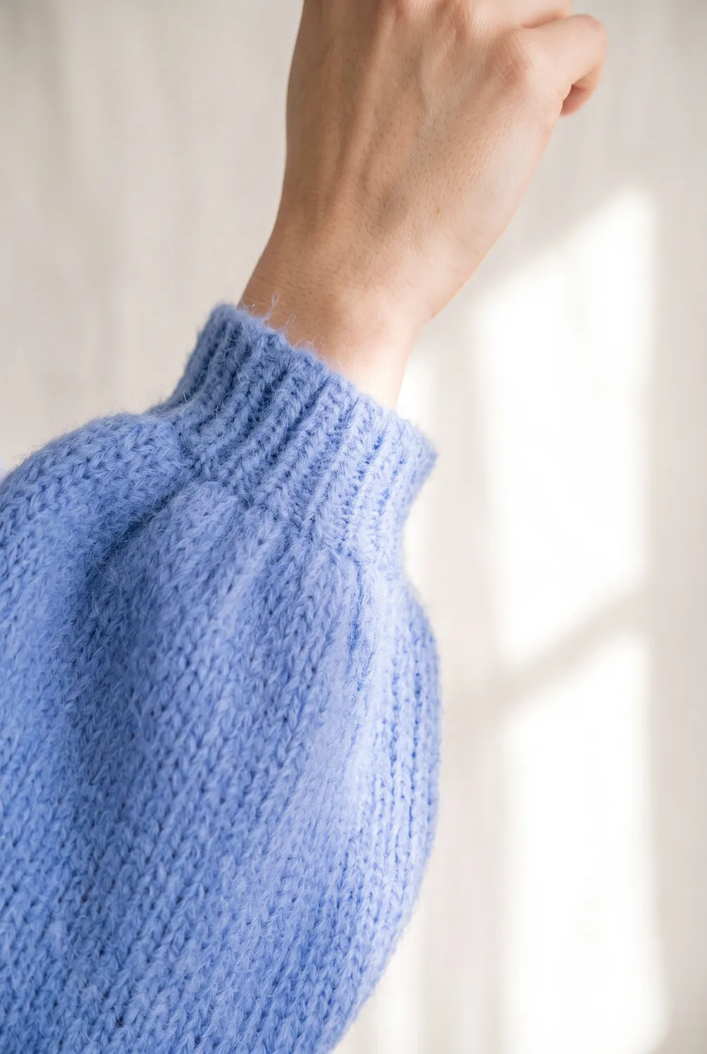 Jyoti Lupuna maglione baby alpaca azzurro chunky