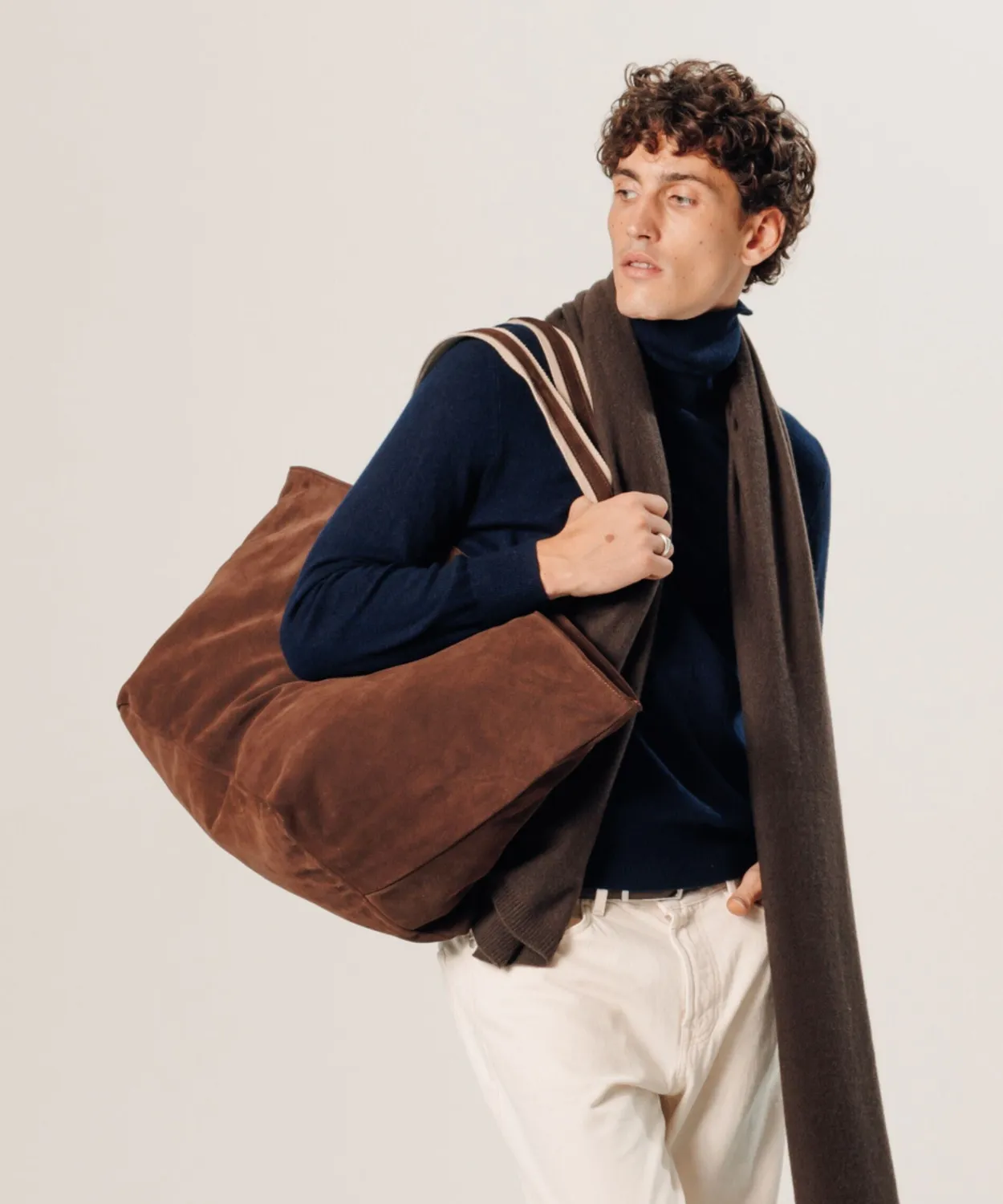 Rodier borsa tote Lou grande pelle marrone scuro