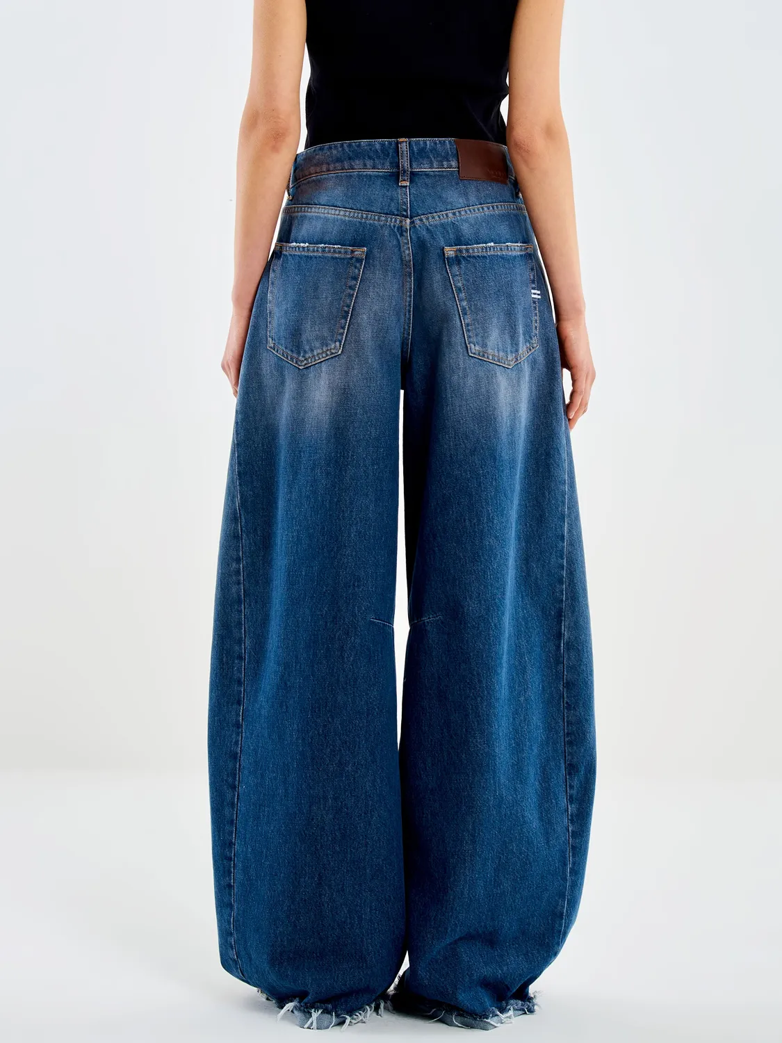 Vicolo Denim Barrel Jeans Blu Scuro