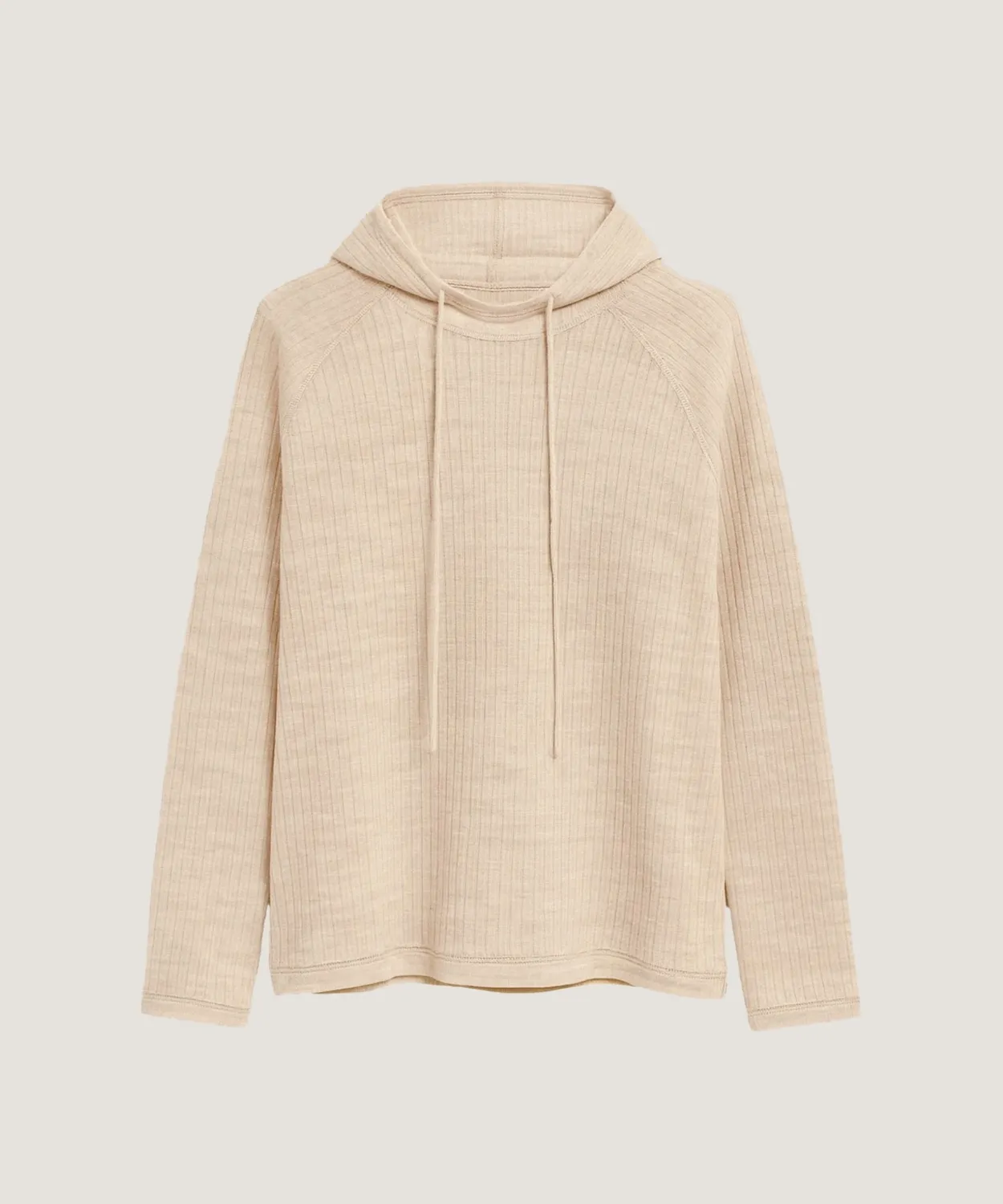 Rodier maglione cappuccio lana beige chiné