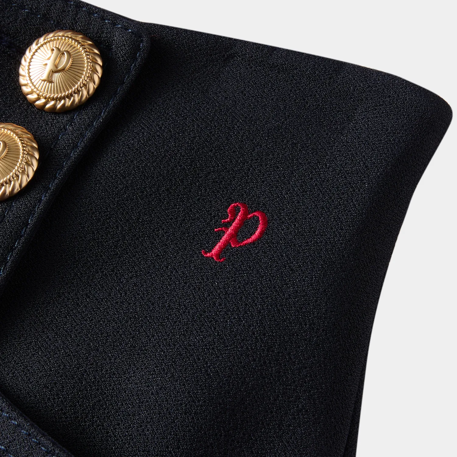 PORTS FW25 pantaloni palazzo blu bottoni larghi