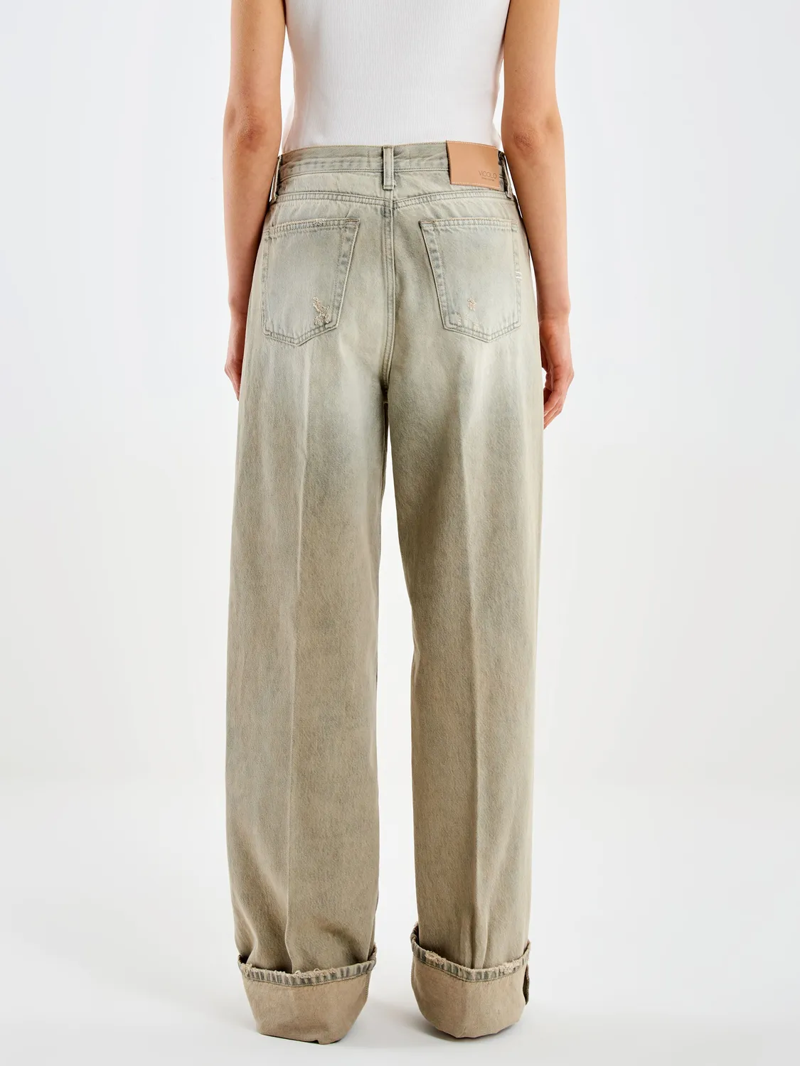 Vicolo Xenobia jeans wide leg vintage blu taglia S