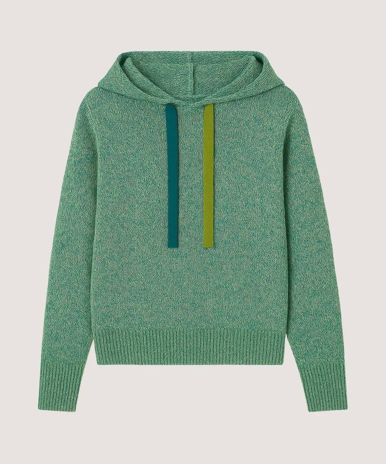 Rodier Maglione oversize con cappuccio mélange verde