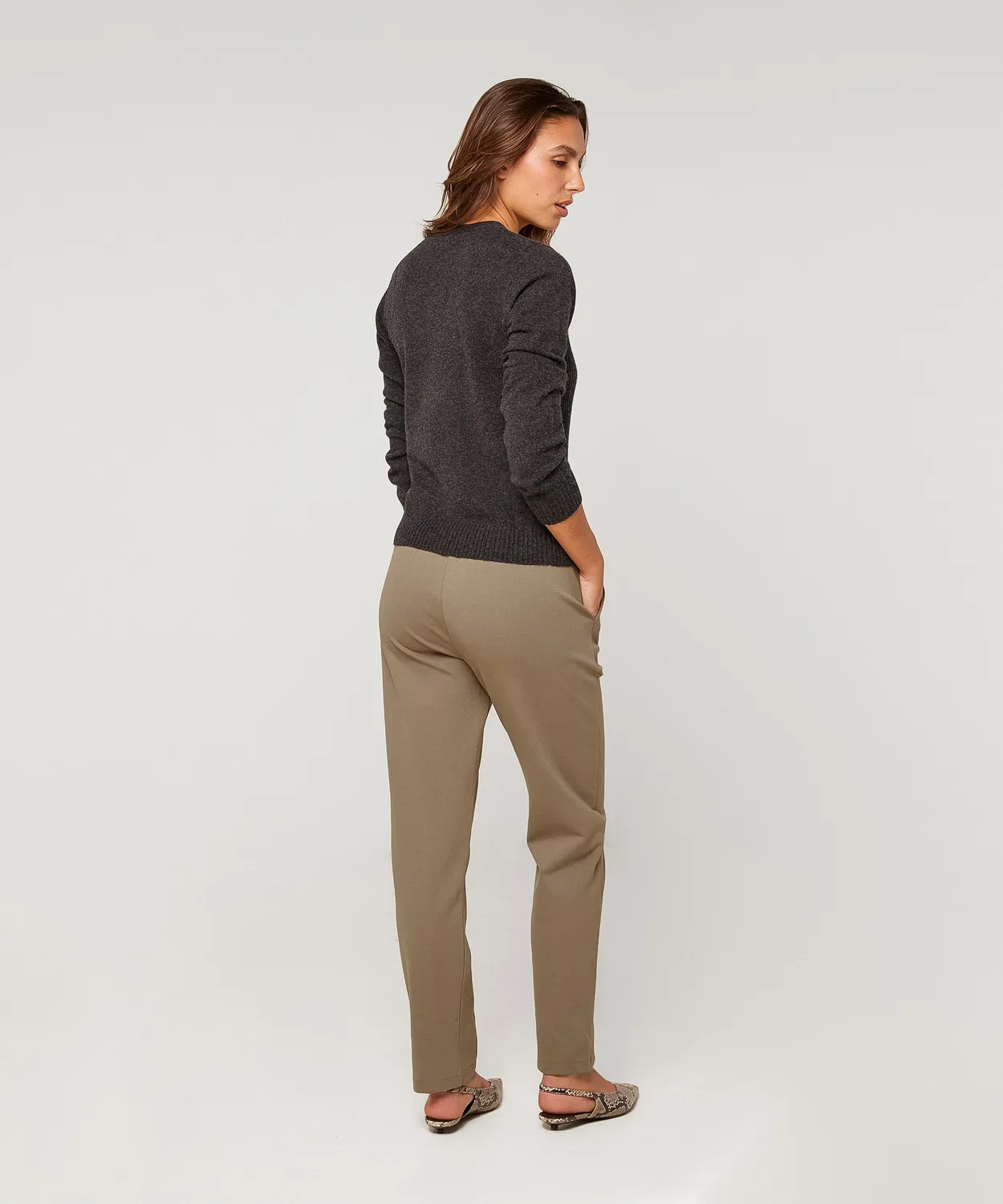 Rodier cardigan lana scollo a V antracite colorblock
