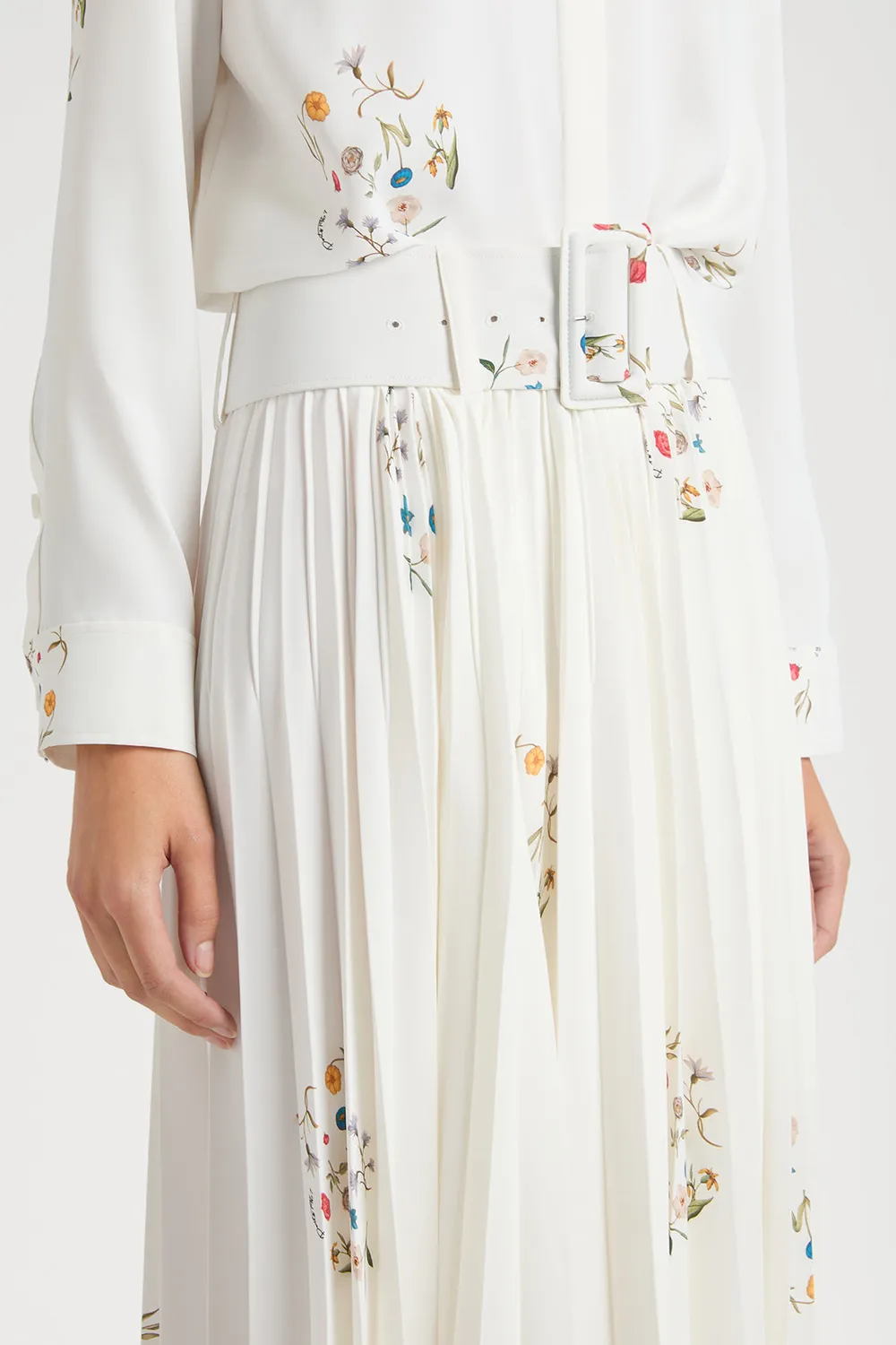 PORTS 1961 PS25 Floral Elegance gonna bianco fiori