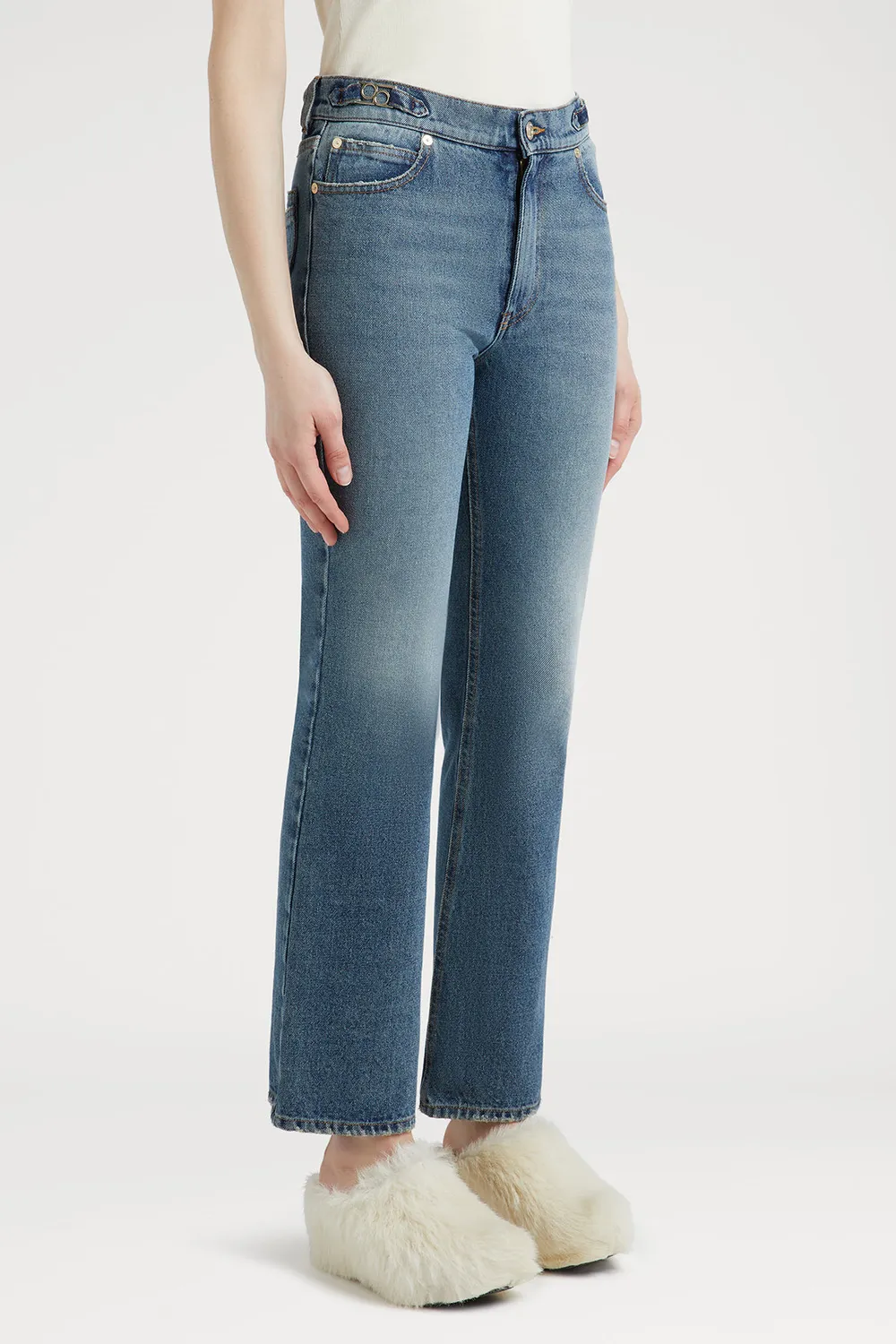 Ports 1961 Bootcut jeans denim indaco cotone