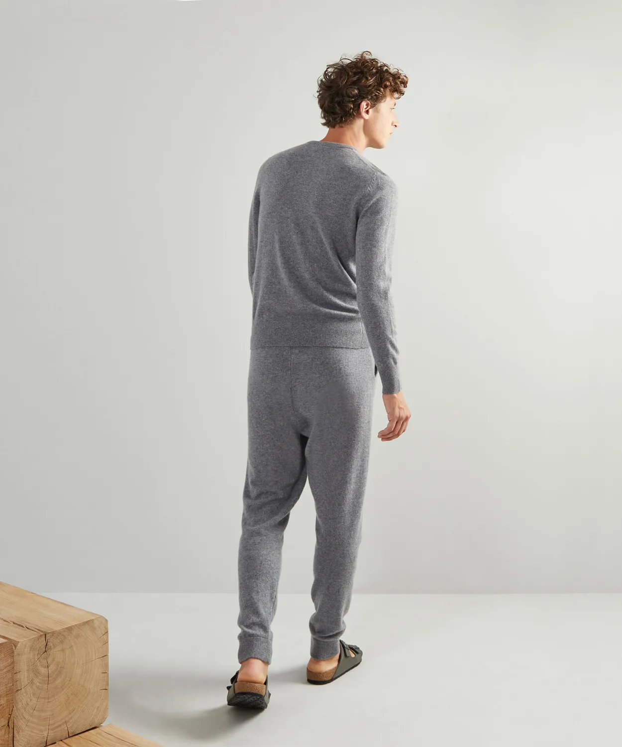 Rodier maglione girocollo cashmere uomo grigio medio 100%