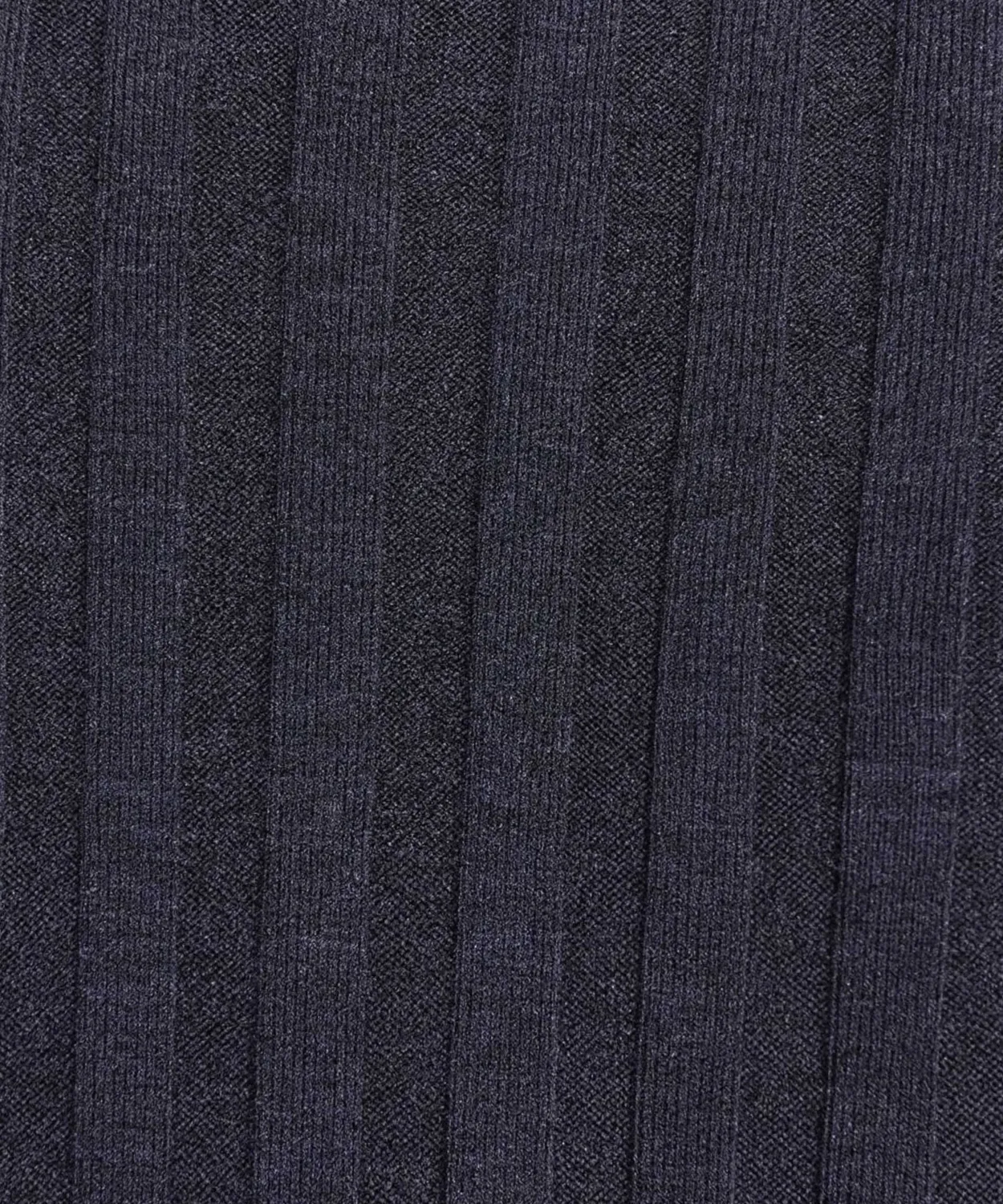 Rodier maglia coste polo blu denim aderente maniche lunghe