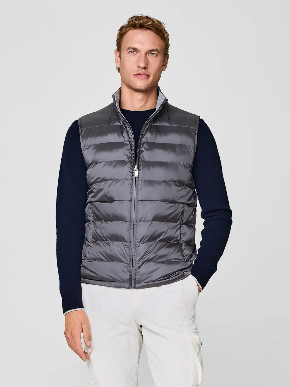 Paul Taylor reversibile smanicato ultralight grigio
