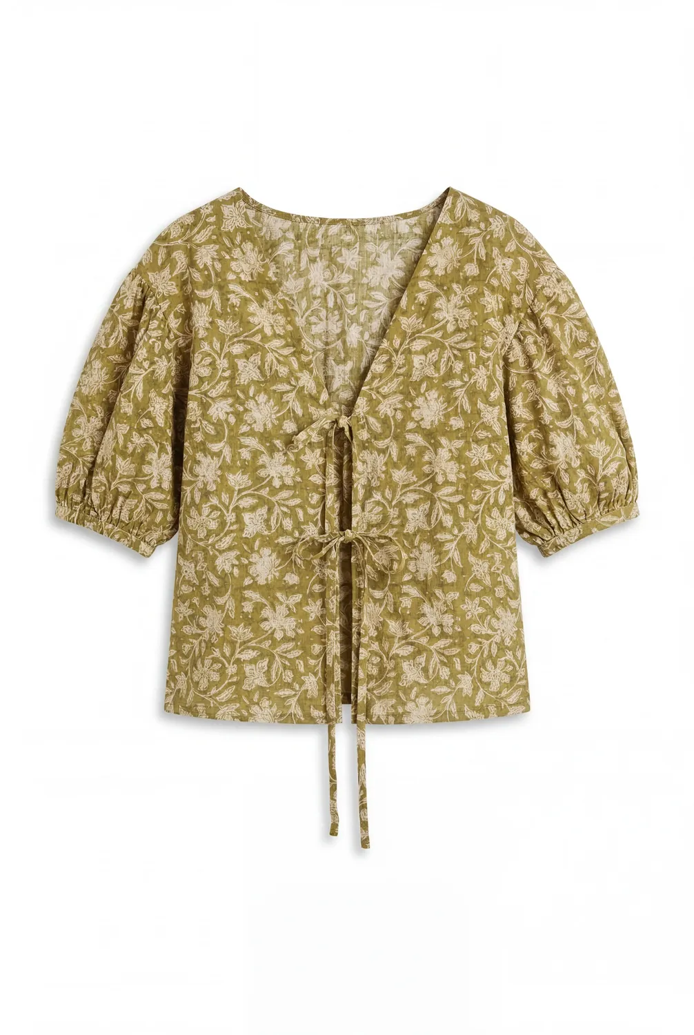 Jyoti Fair Works Kalira blusa stampata canapa tencel