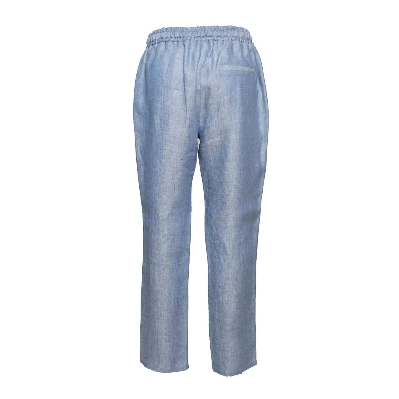 Barba Joke pantalone azzurro lino dritto